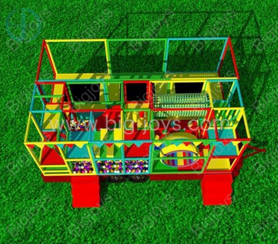 Movable playground with roller